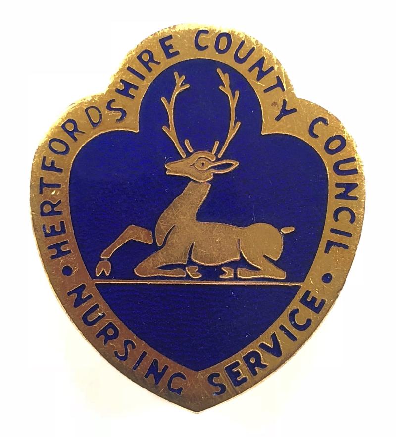 Hertfordshire County Council Nursing Service pin badge