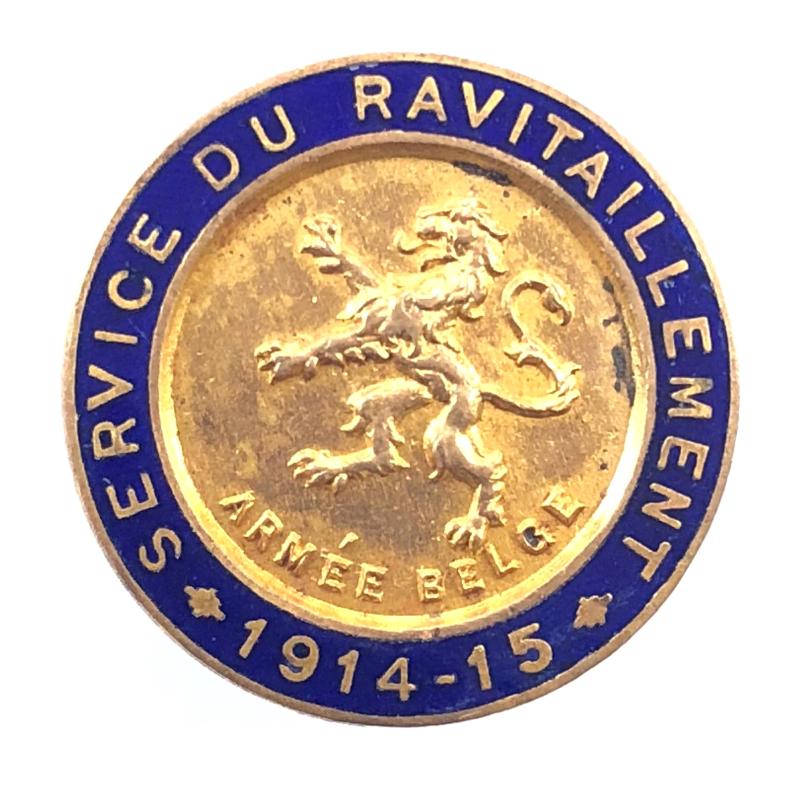 1914-1915 Service Du Ravitaillement Armee Belge Supply Service Badge