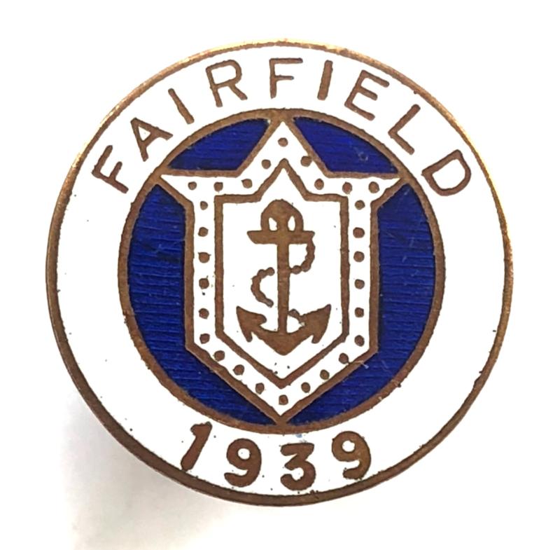 Fairfield Shipbuilding Company 1939 war service badge