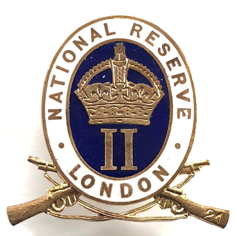 WW1 National Reserve Class II St Marylebone London badge