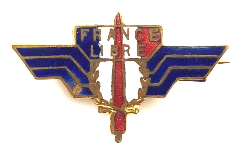 WW2 Free French Forces FRANCE LIBRE supporters pin badge