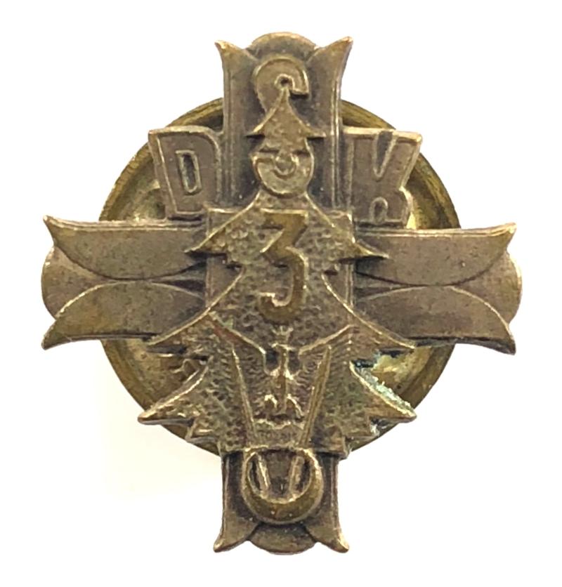 3rd Carpathian Rifle Division DSK Polish army MINIATURE badge