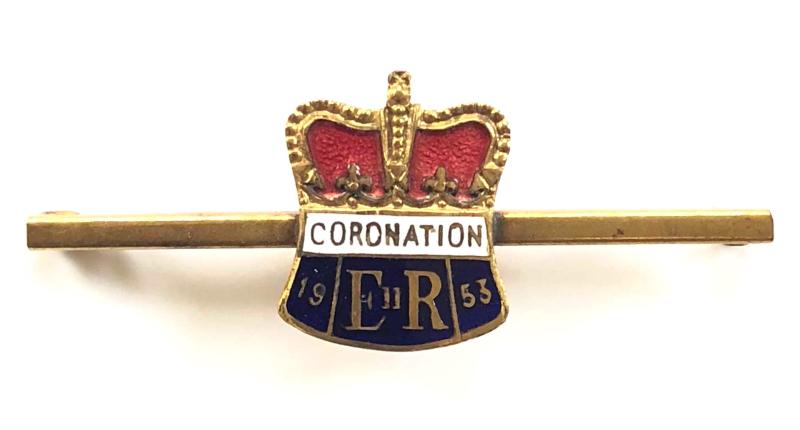 Coronation of Queen Elizabeth II June 1953 patriotic souvenir pin badge