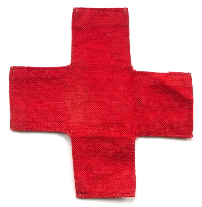 Red Cross uniform cloth apron badge