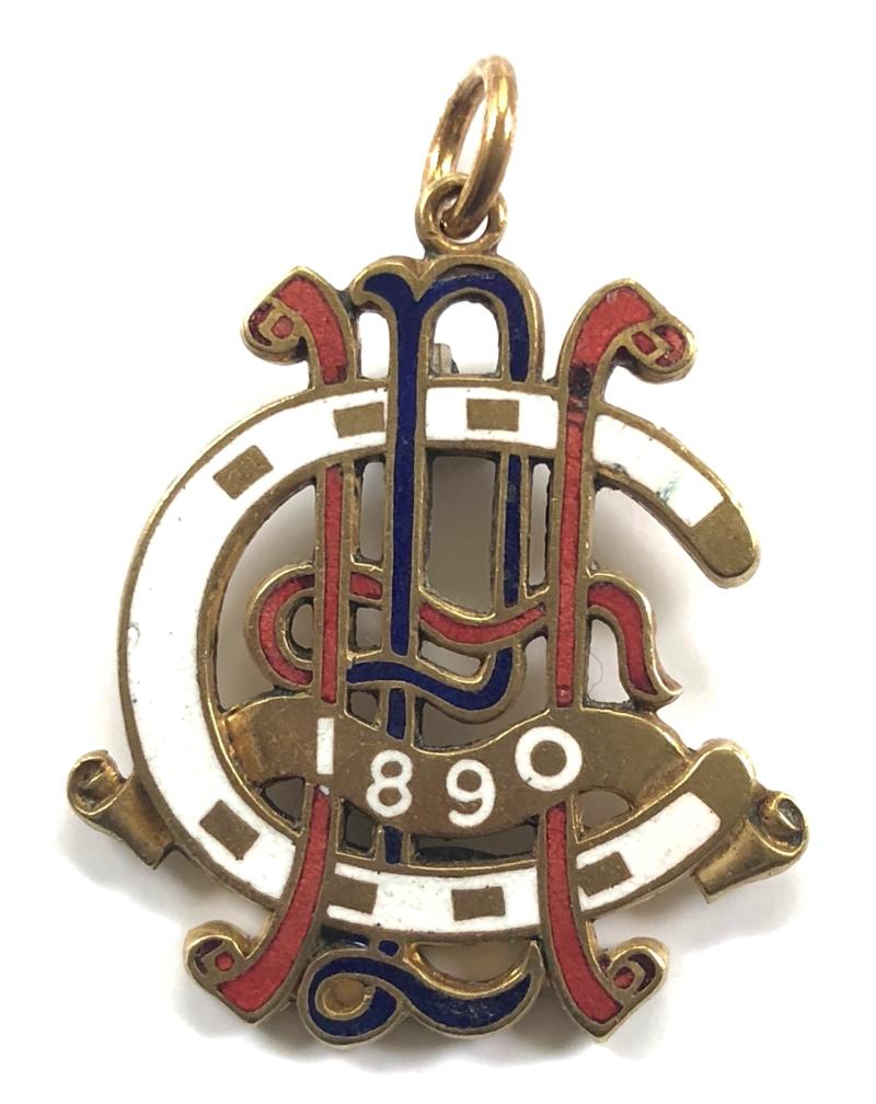 1890 Hurst Park horse racing club badge