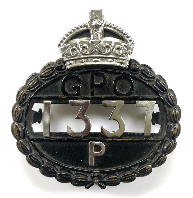 General Post Office GPO postmans cap badge pre 1953
