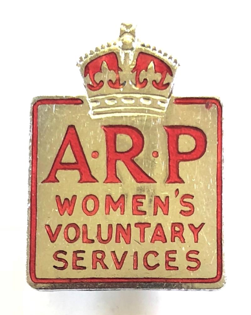 ARP WVS Womens Voluntary Services Air Raid Precautions badge