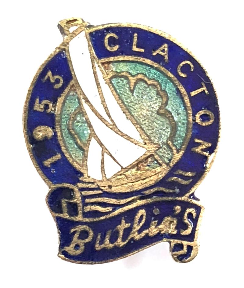 Butlins 1953 Clacton holiday camp sailing yacht badge