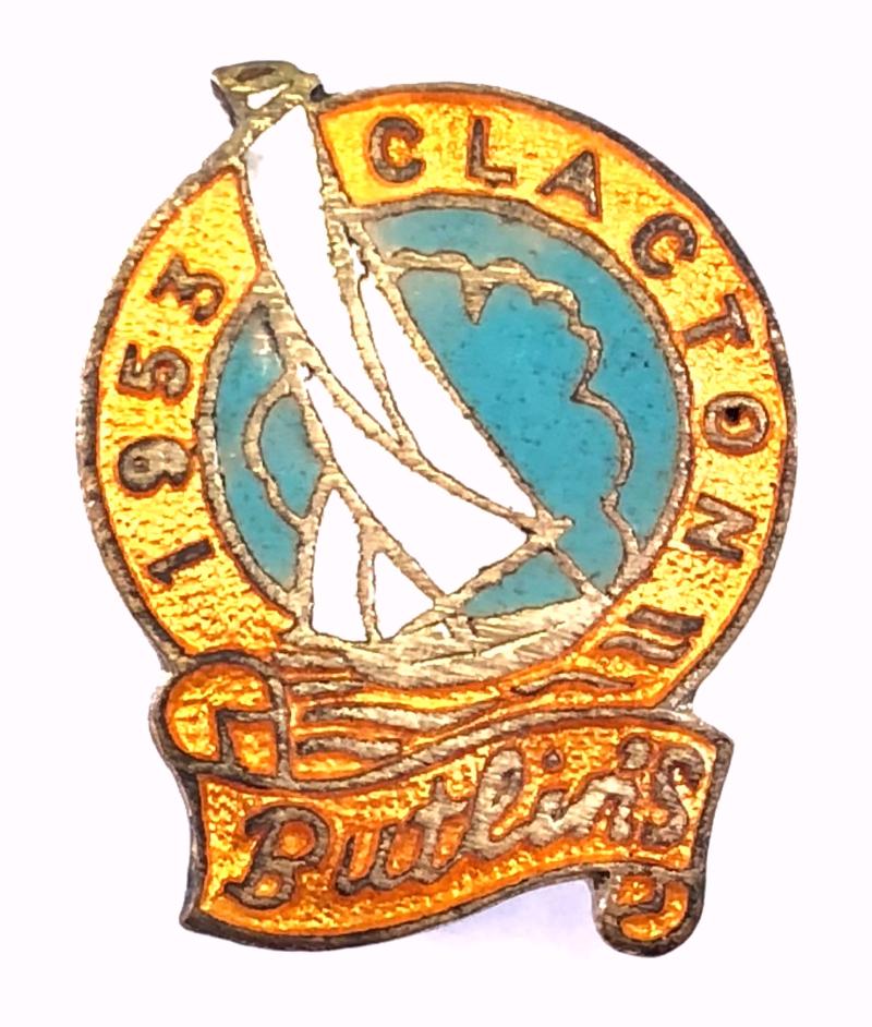 Butlins 1953 Clacton holiday camp sailing yacht badge