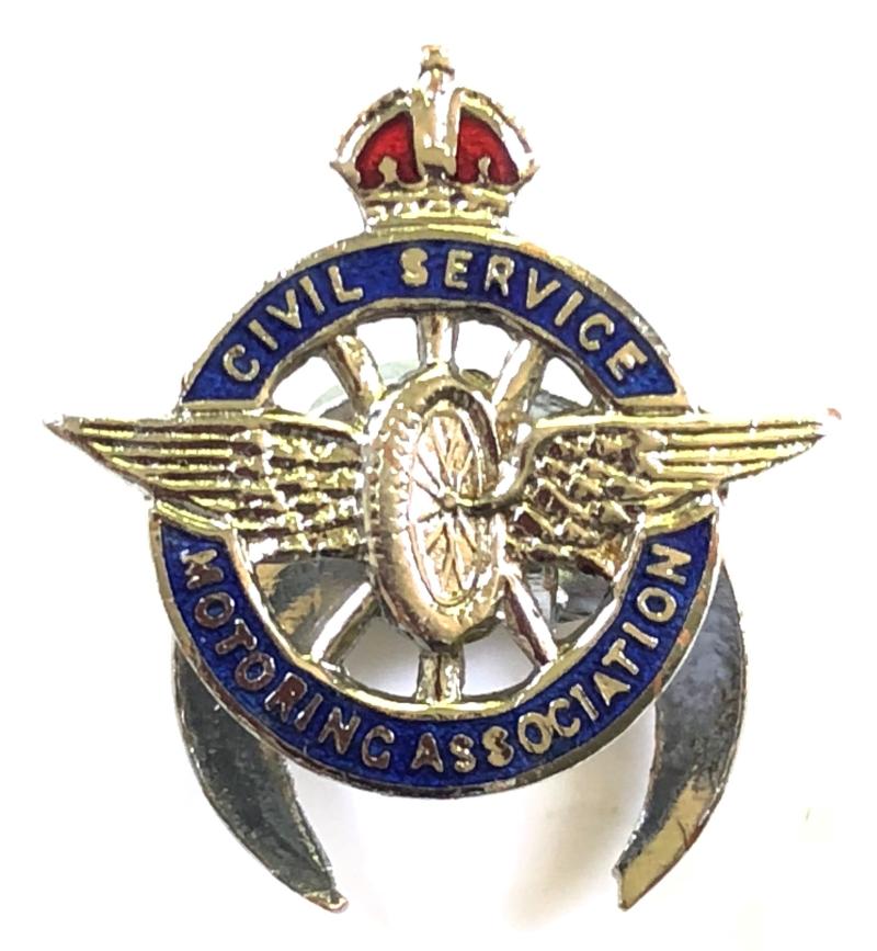 Civil Service Motoring Association membership lapel badge