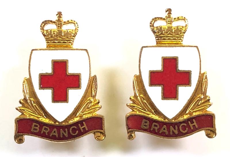 British Red Cross Society uniform  Branch collar badges