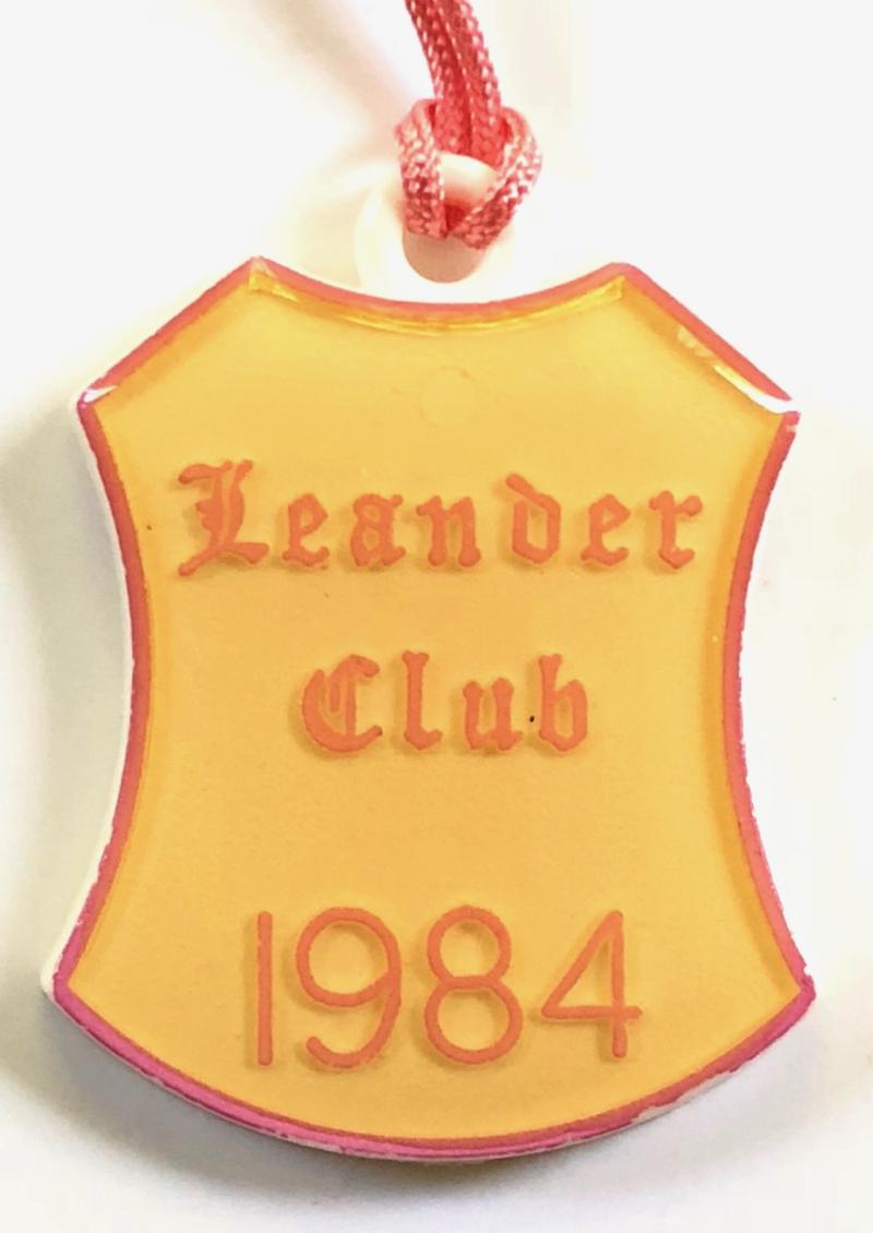1984 Leander Rowing Club Henley Royal Regatta plastic entry badge
