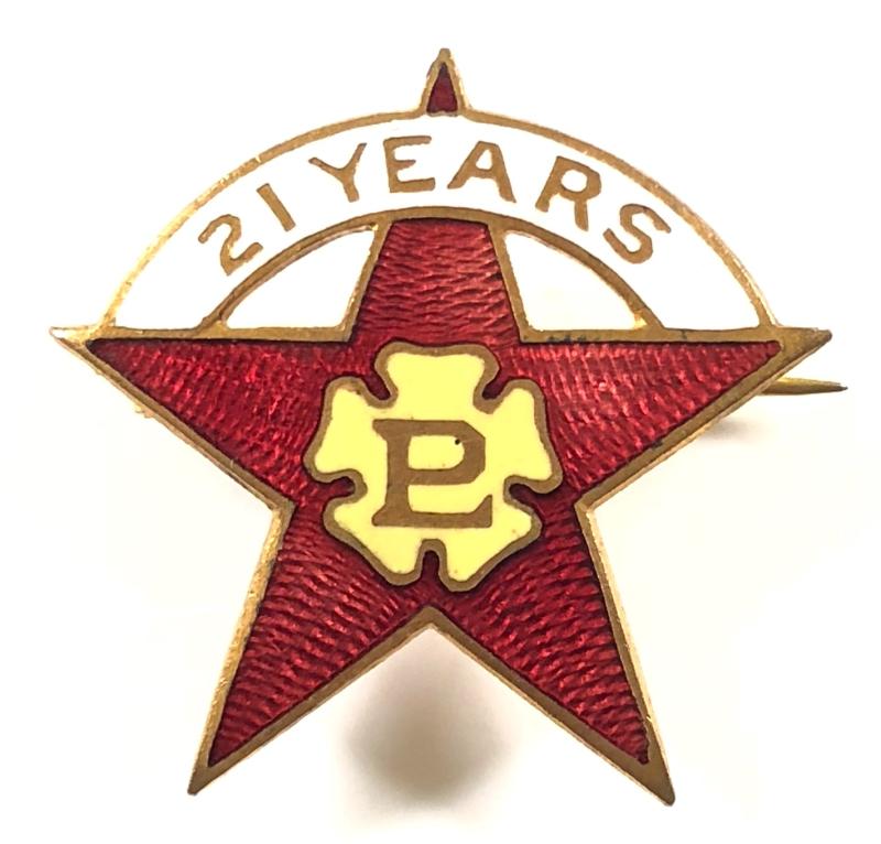 Primrose League 21 years service star badge