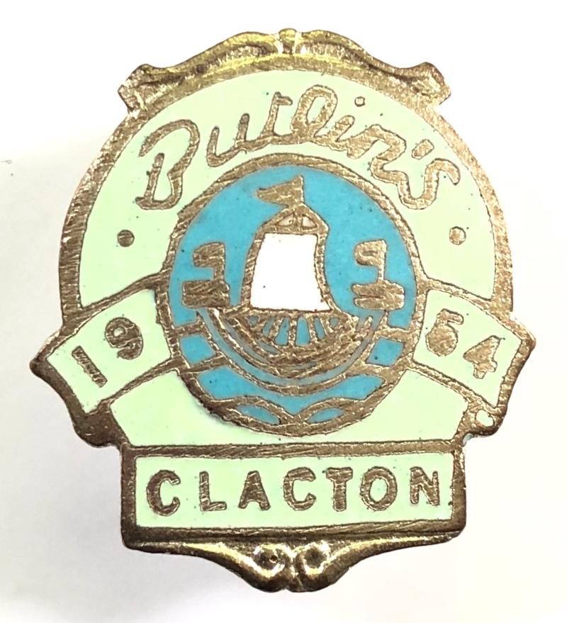 Butlins 1954 Clacton holiday camp sailing ship badge