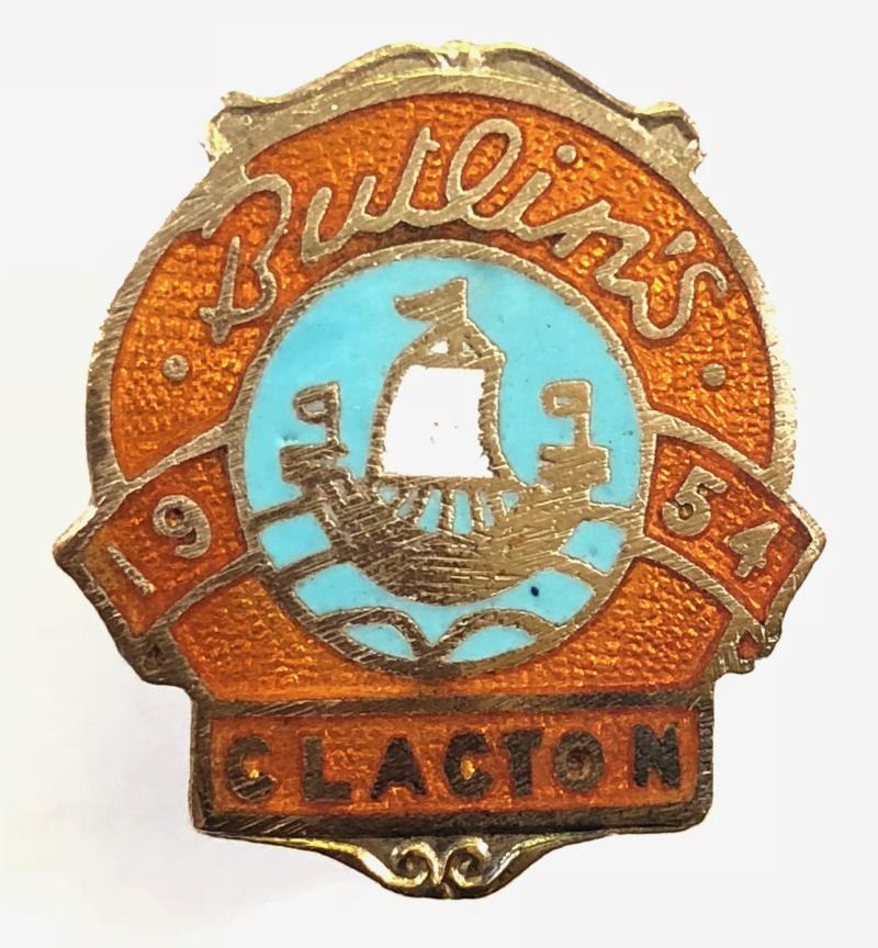 Butlins 1954 Clacton holiday camp sailing ship badge