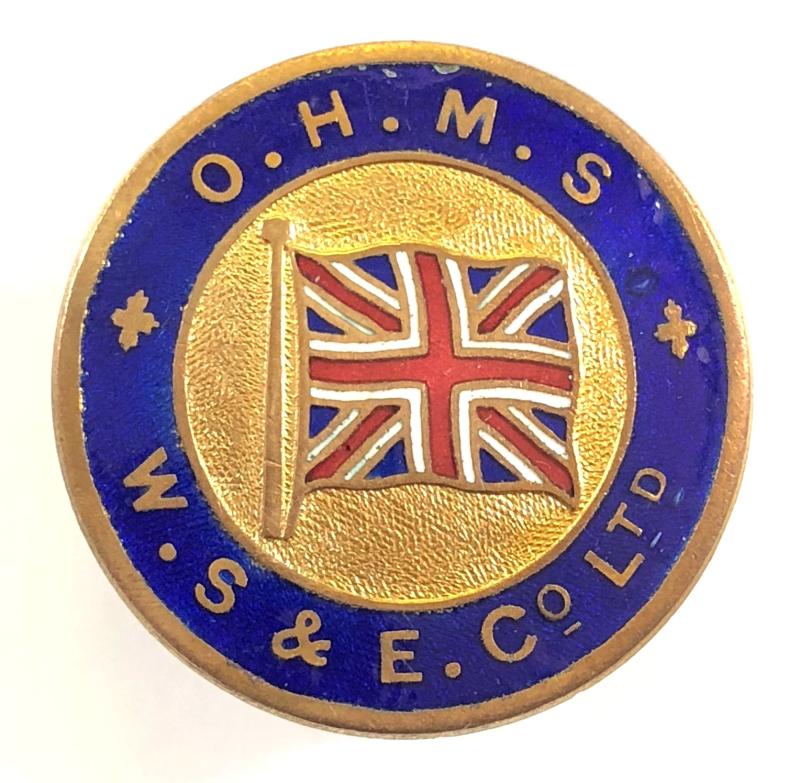 WW1 Wallsend Slipway & Engineering Co Ltd on war service badge