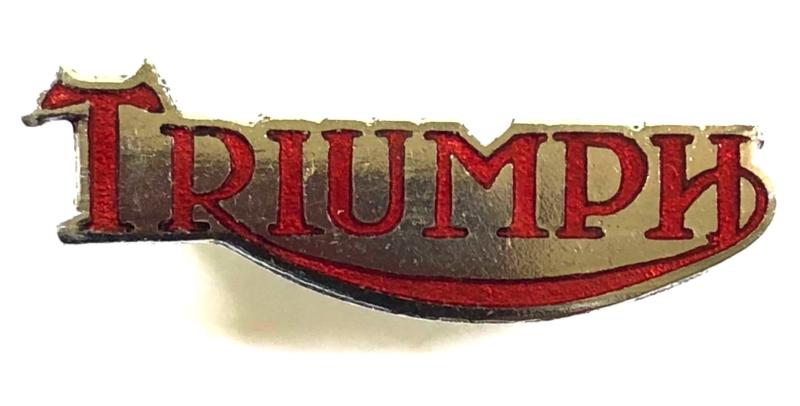Triumph motorcycle vintage advertising pin badge