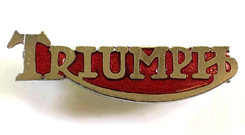 Triumph motorcycle vintage advertising pin badge