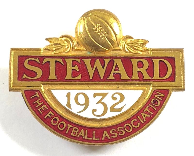 1932 The Football Steward Association badge