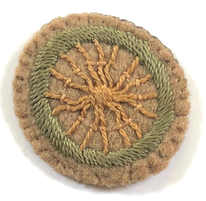 Boy Scouts Cyclist proficiency khaki felt cloth badge circa 1909