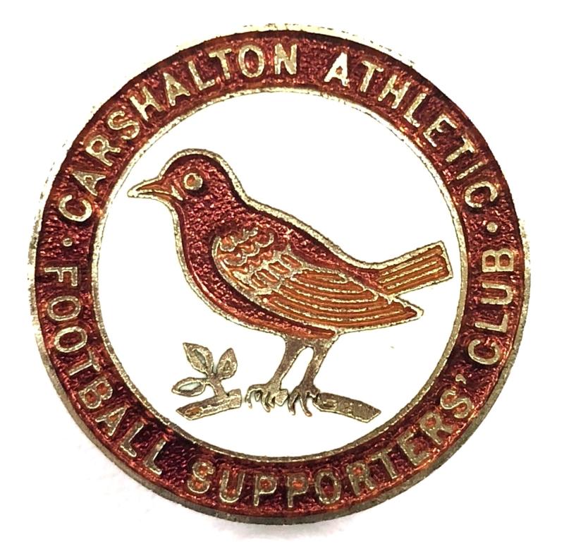 Carshalton Athletic Football Supporters Club Badge H.W.Miller