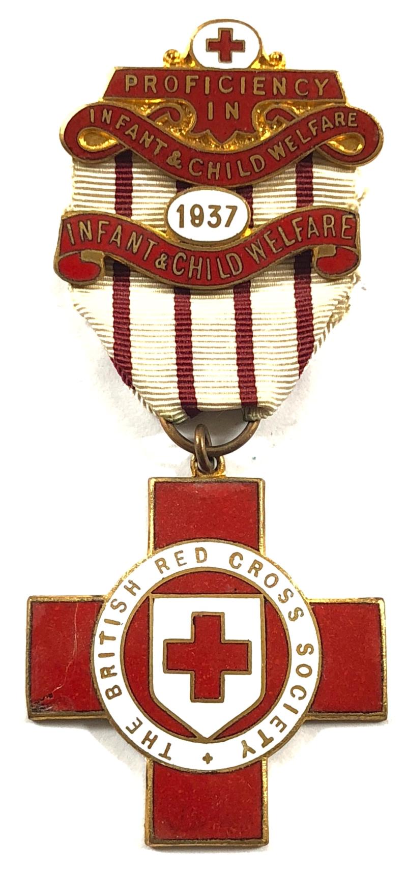 British Red Cross Society Proficiency Infant and Child Welfare medal & 1937 clasp N.H.BLAIR