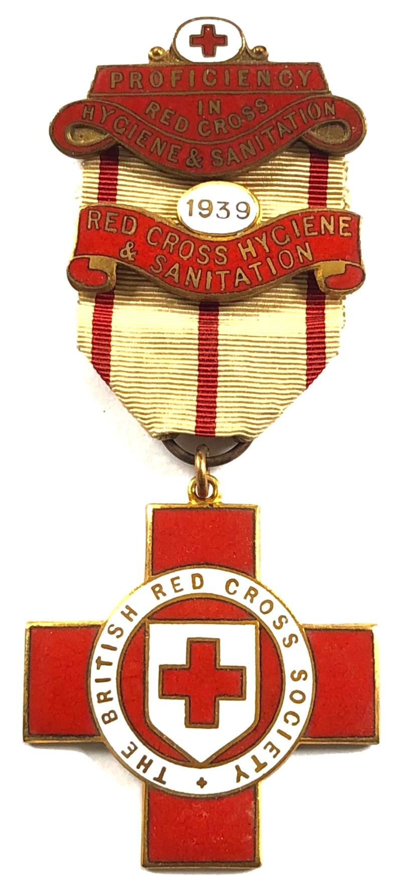 WW2 British Red Cross Society Proficiency Hygiene & Sanitation medal & 1939 clasp N.BLAIR