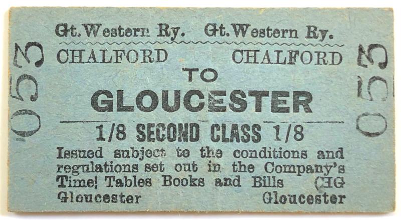 Sally Bosleys Badge Shop | 1902 Great Western Railway Ticket Chalford ...