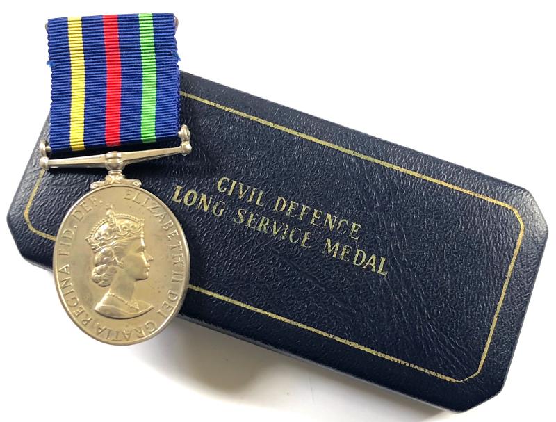 Civil Defence Long Service Medal and Case 1961 to 1968