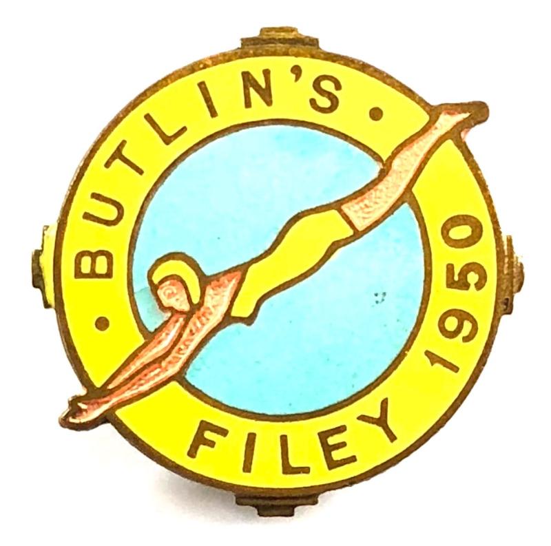 Butlins 1950 Filey holiday camp girl diver badge