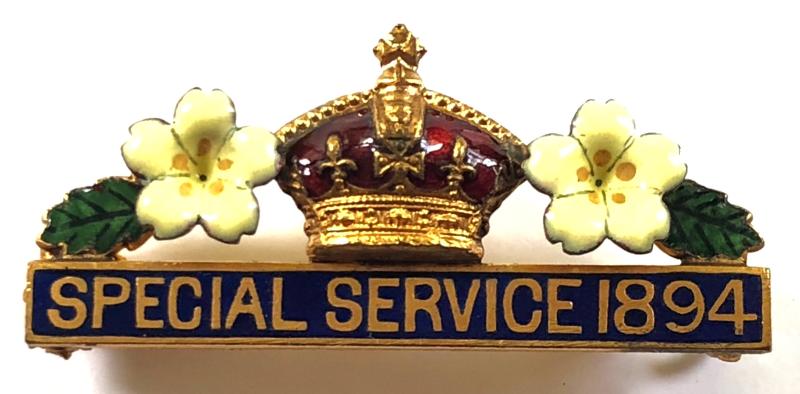 Primrose League Special Service 1894 badge