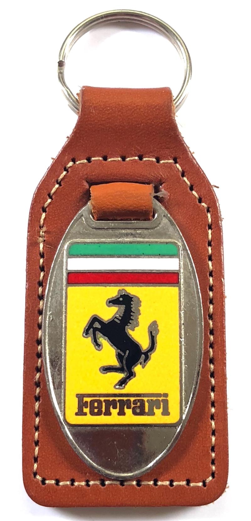 Ferrari Sports Car rearing horse logo leather key fob badge Manhattan Windsor