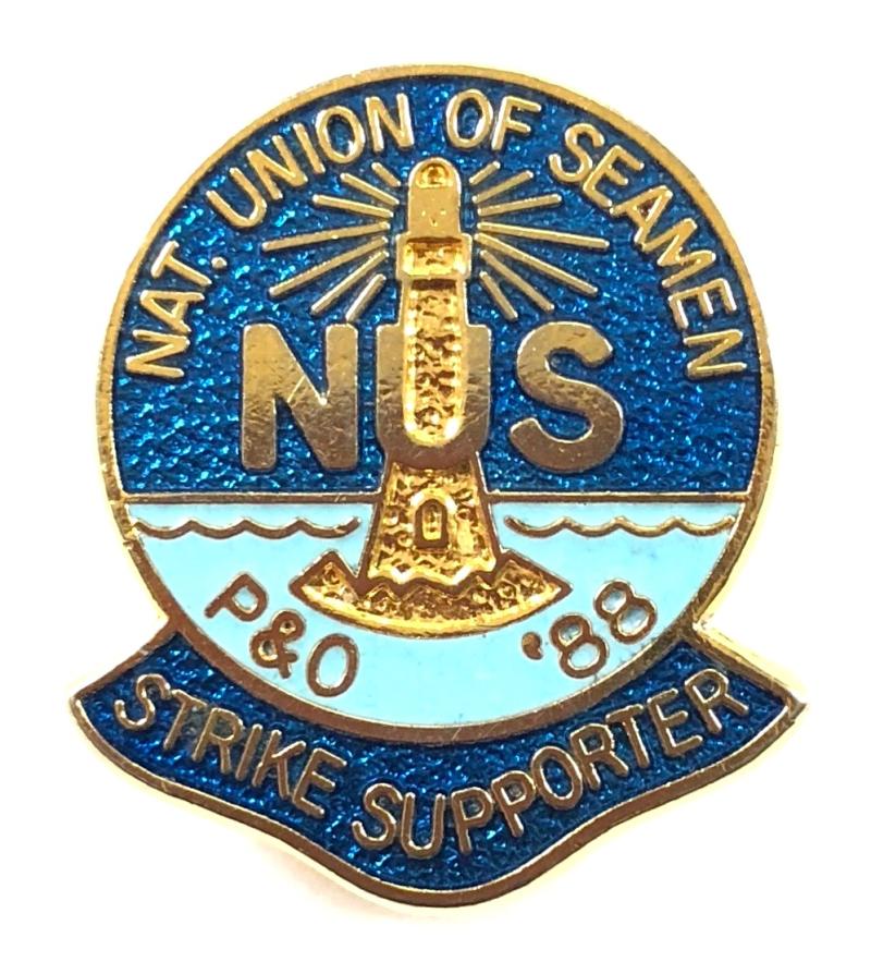 National Union of Seamen 1988 strike supporter trade union badge