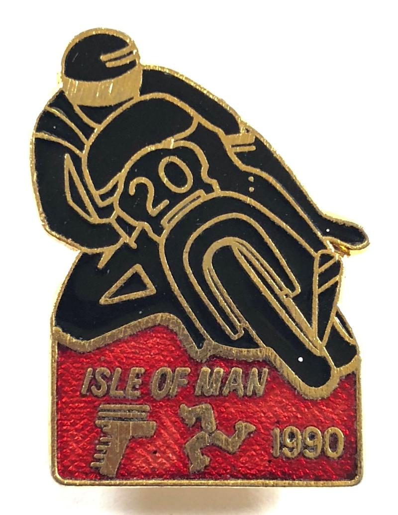 1990 Isle of Man TT race motorcycle badge