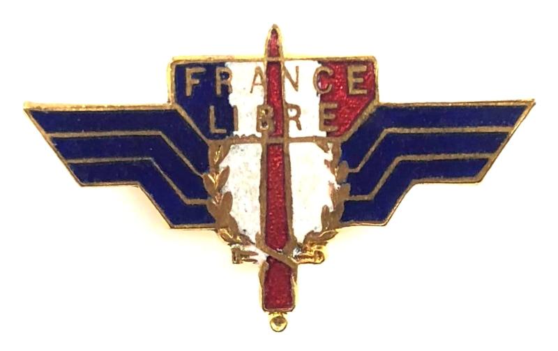 WW2 Free French Forces FRANCE LIBRE supporters pin badge