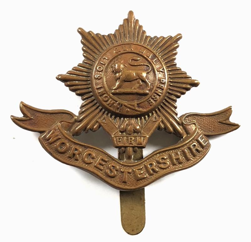 WW1 Worcestershire Regiment brass cap badge