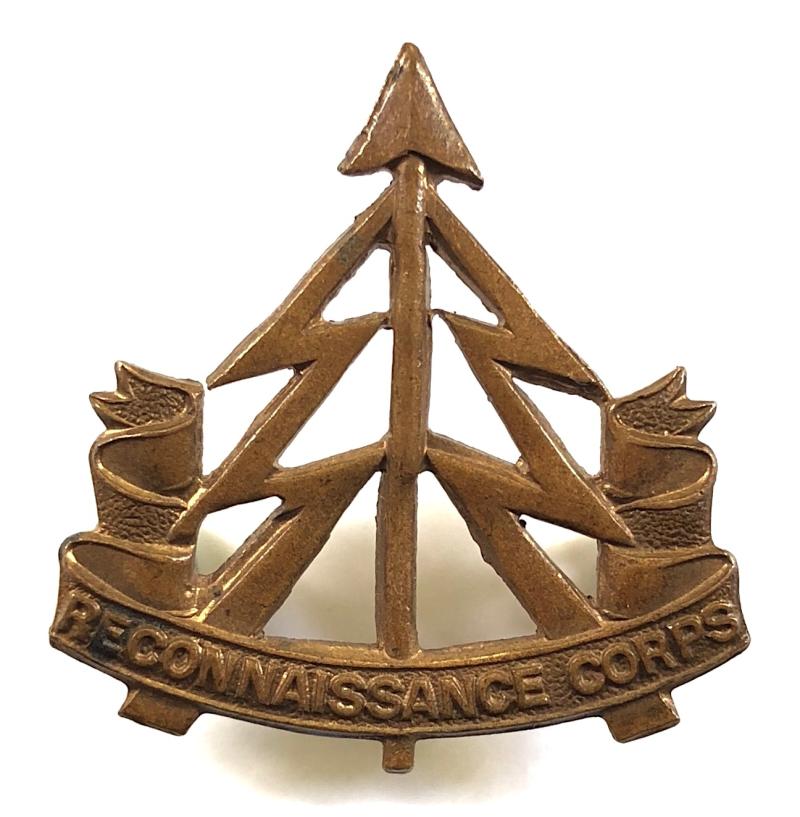 WW2 Reconnaissance Corps brass cap badge