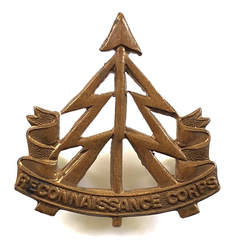 WW2 Reconnaissance Corps brass cap badge