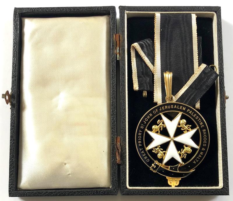 Masonic Knights Templar Great Priory St John Collar Jewel & Case