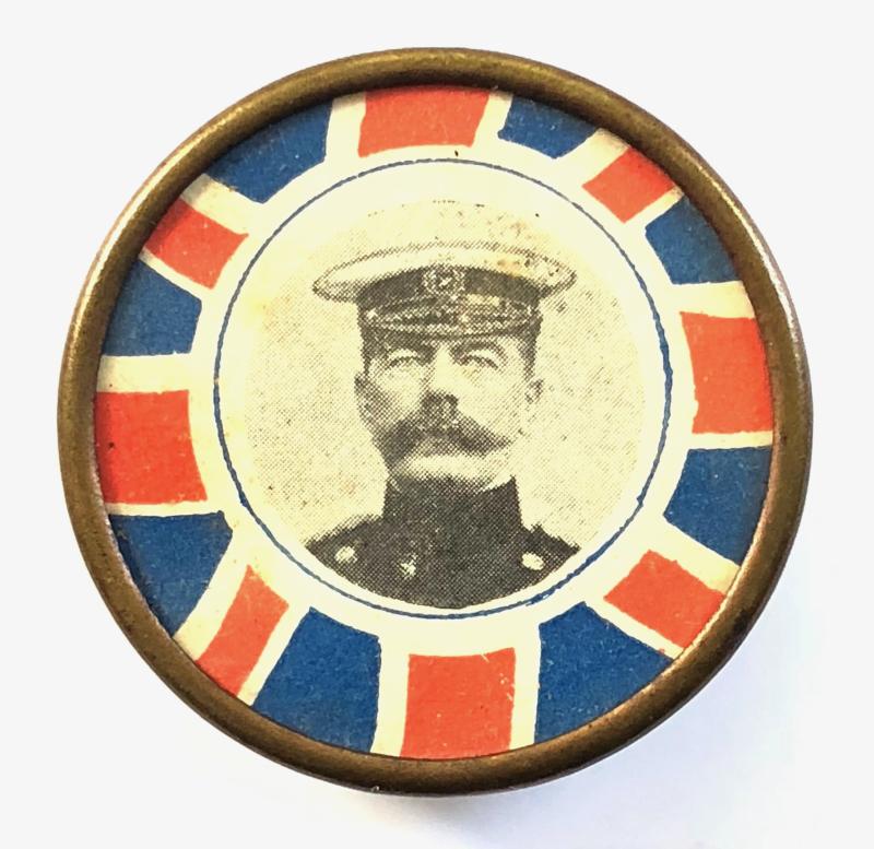 WW1 Lord Kitchener Union Flag photographic fundraising badge