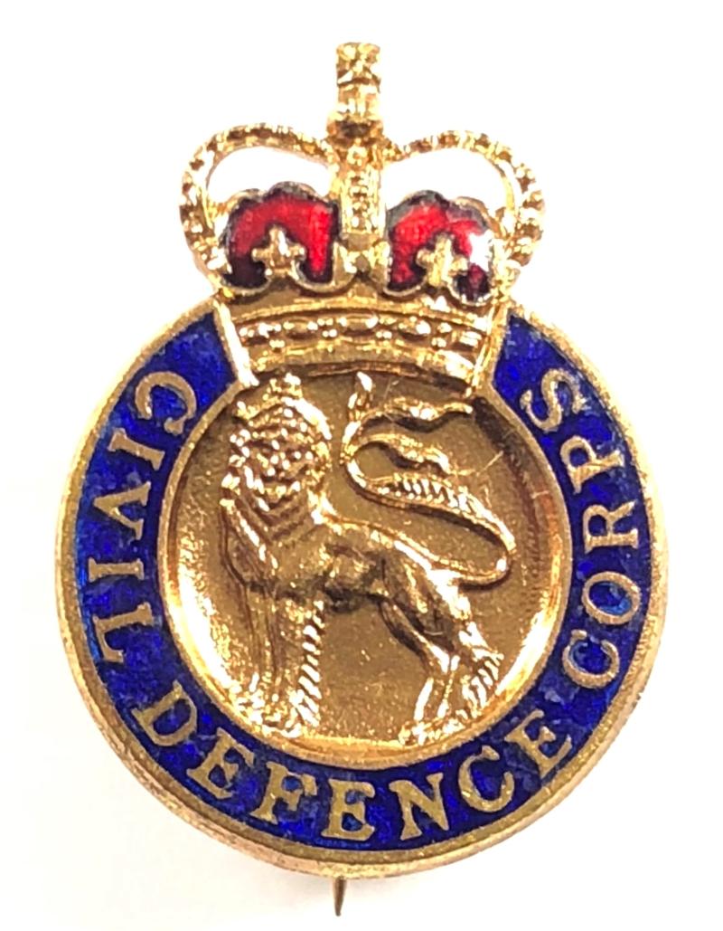 Civil Defence Corps lady volunteer pin badge post 1953