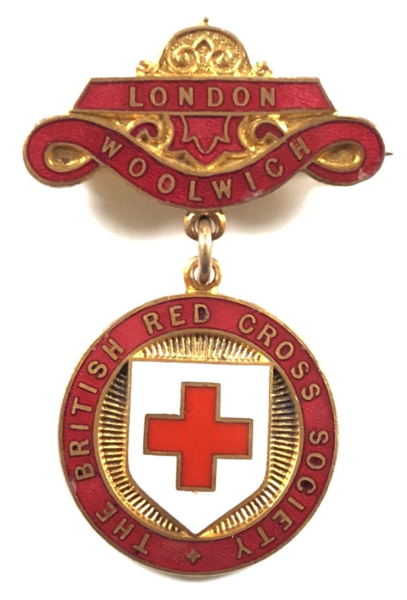 British Red Cross Society London Woolwich County badge