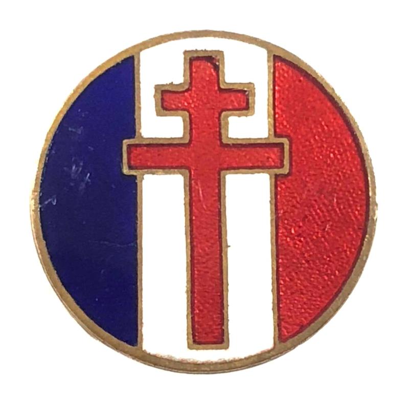 WW2 Free French supporters lapel badge