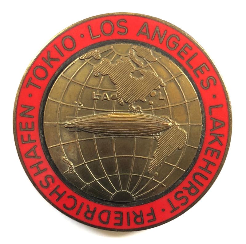 D-LZ 127 Graf Zeppelin 1929 Weltrundfahrt commemorative pin badge