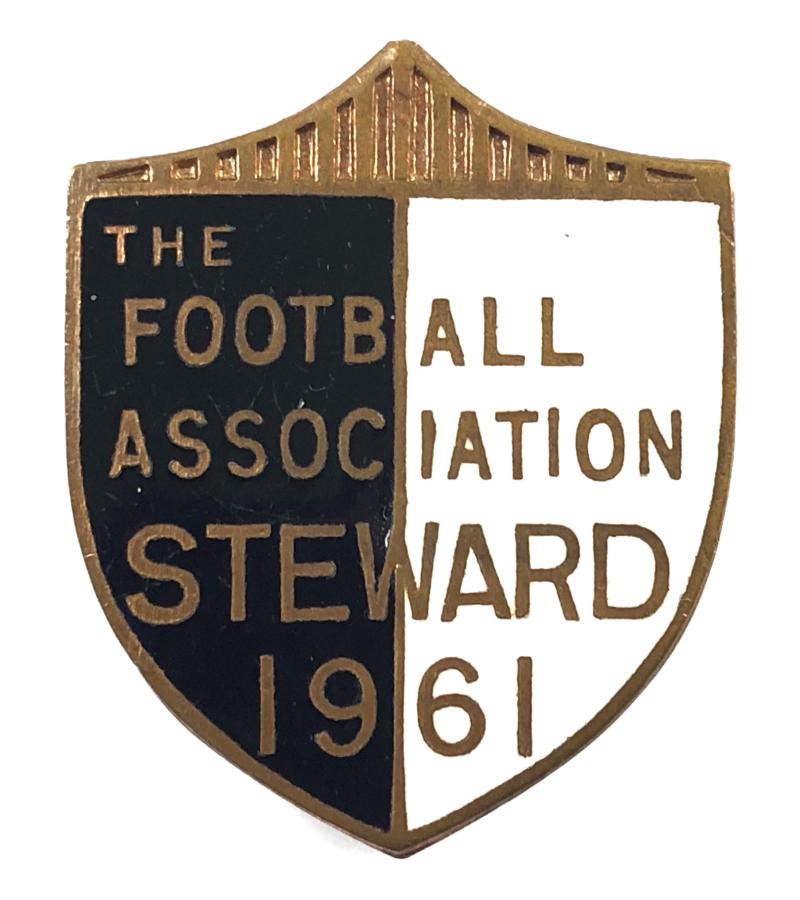 The Football Association Steward 1961 pin badge
