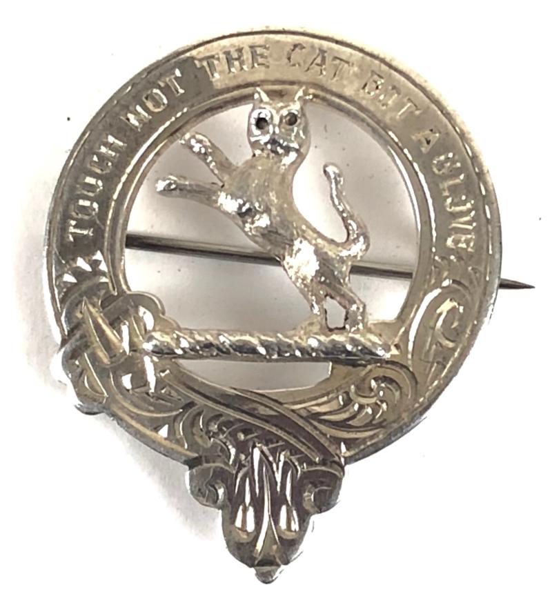 Mackintosh Clan 1958 silver brooch by Medlock & Craik Inverness