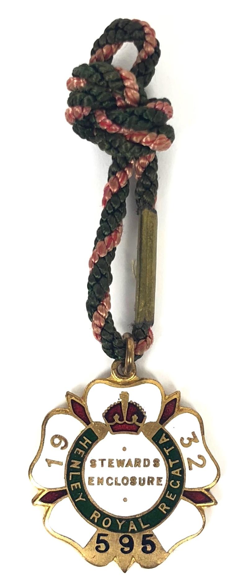 1932 Henley Royal Regatta Stewards Enclosure badge