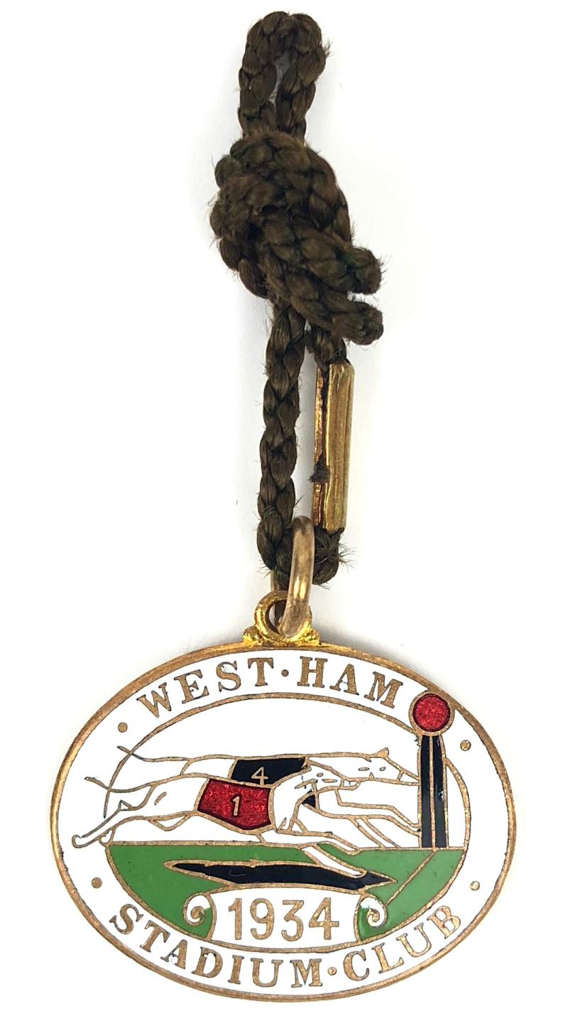1934 West Ham Greyhound Staduim Club badge