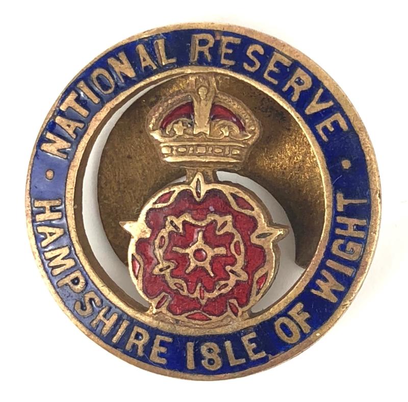 WW1 National Reserve Hampshire Isle of Wight badge