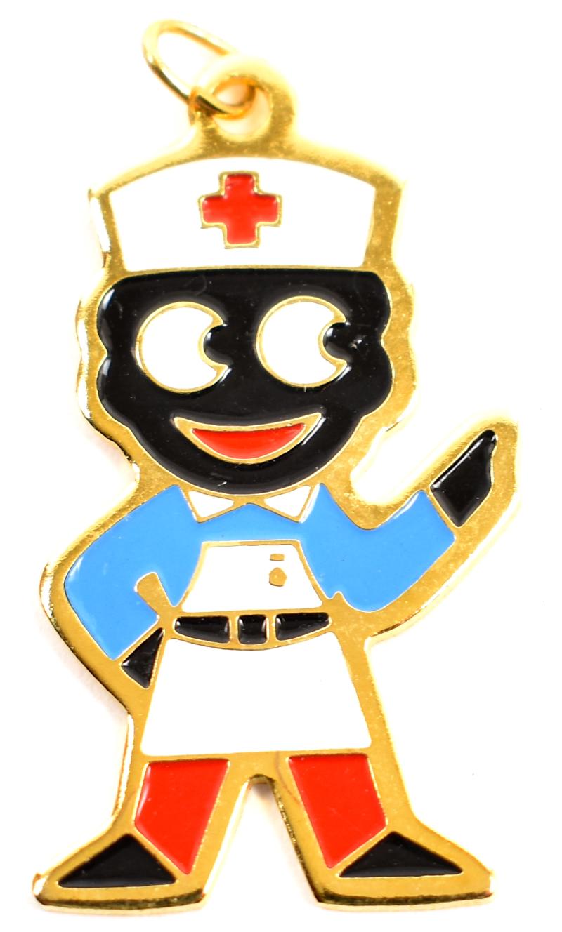 Robertsons Golly Nurse acrylic pendant badge